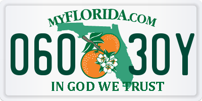 FL license plate 0603OY