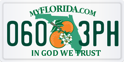 FL license plate 0603PH