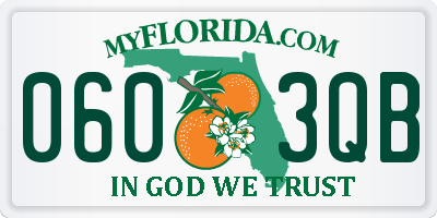 FL license plate 0603QB