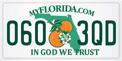 FL license plate 0603QD