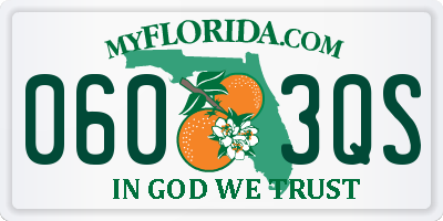 FL license plate 0603QS