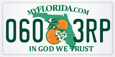 FL license plate 0603RP