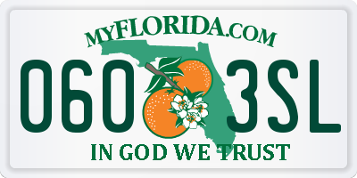 FL license plate 0603SL