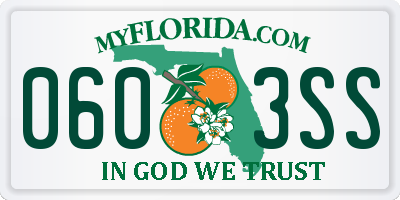 FL license plate 0603SS