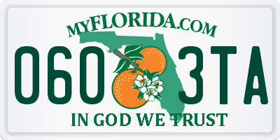 FL license plate 0603TA