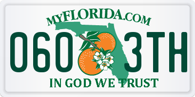 FL license plate 0603TH