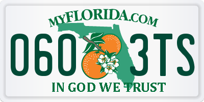 FL license plate 0603TS