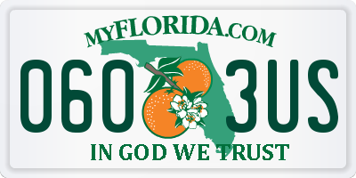 FL license plate 0603US