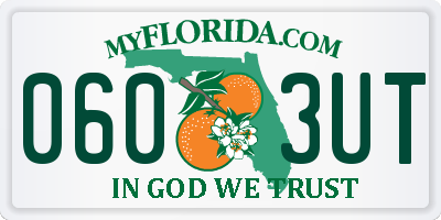 FL license plate 0603UT