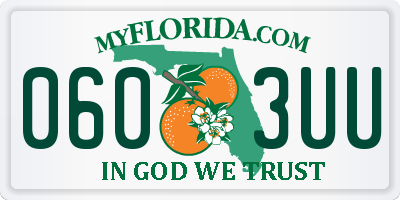 FL license plate 0603UU