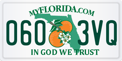 FL license plate 0603VQ