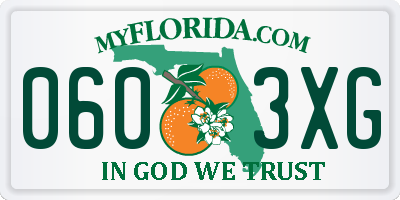 FL license plate 0603XG