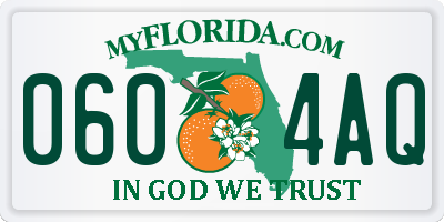 FL license plate 0604AQ