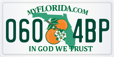 FL license plate 0604BP