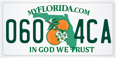 FL license plate 0604CA