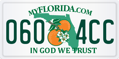 FL license plate 0604CC