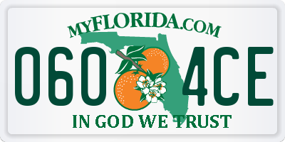 FL license plate 0604CE
