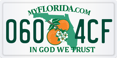 FL license plate 0604CF
