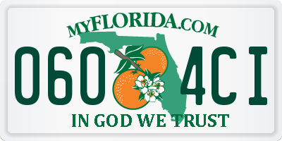 FL license plate 0604CI