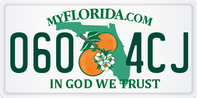 FL license plate 0604CJ