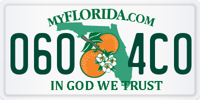 FL license plate 0604CO