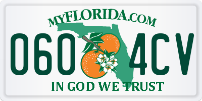 FL license plate 0604CV