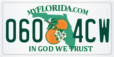 FL license plate 0604CW