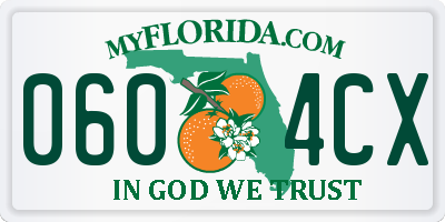 FL license plate 0604CX