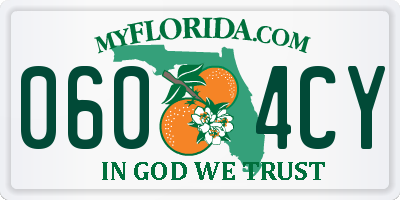 FL license plate 0604CY