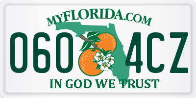 FL license plate 0604CZ