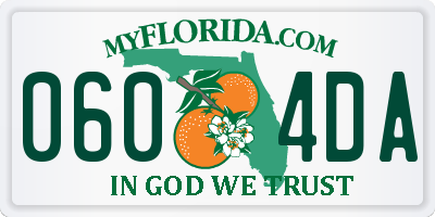 FL license plate 0604DA