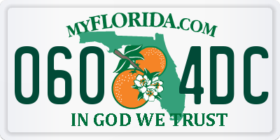 FL license plate 0604DC