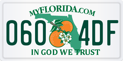 FL license plate 0604DF
