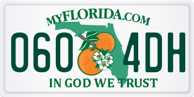 FL license plate 0604DH