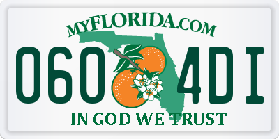 FL license plate 0604DI