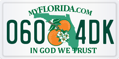 FL license plate 0604DK