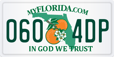FL license plate 0604DP