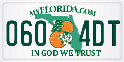 FL license plate 0604DT