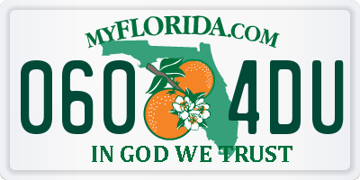 FL license plate 0604DU