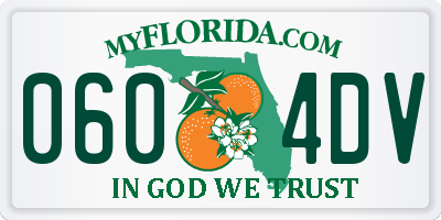 FL license plate 0604DV