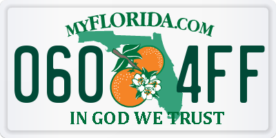 FL license plate 0604FF