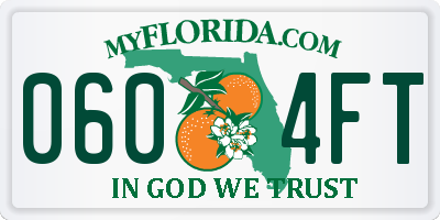 FL license plate 0604FT