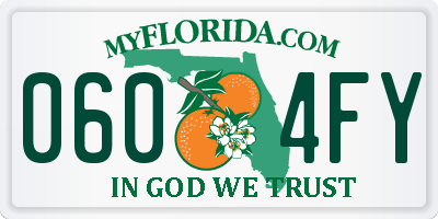 FL license plate 0604FY