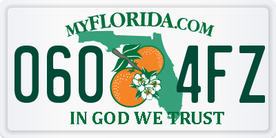 FL license plate 0604FZ