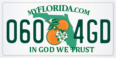 FL license plate 0604GD