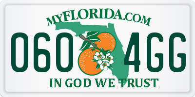 FL license plate 0604GG