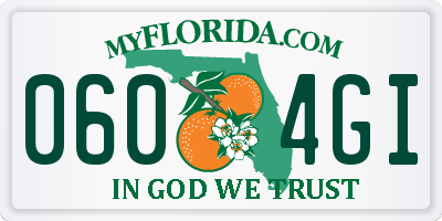 FL license plate 0604GI