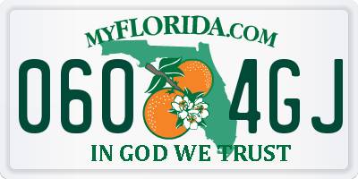 FL license plate 0604GJ