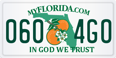 FL license plate 0604GO