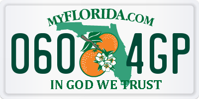 FL license plate 0604GP